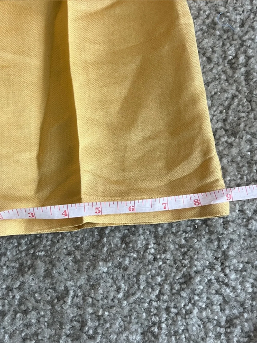 Vantarsi Women's Pale Yellow Linen Blend Belted Straight Pants Size L NWT Jewels - Picture 12 of 12